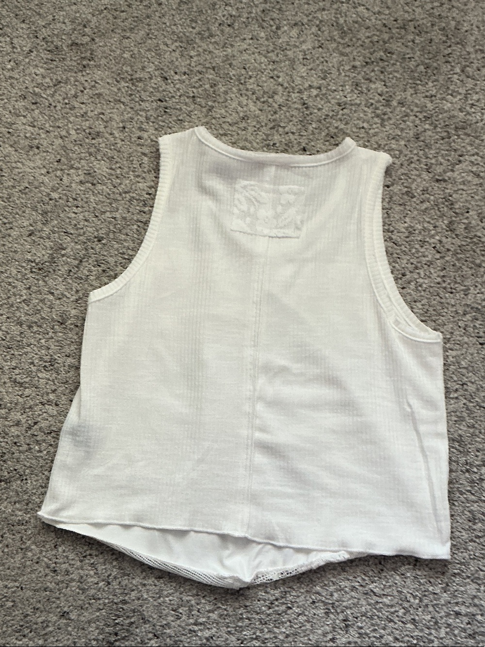 New POL Patchwork Lace Tank Top ~ White - Picture 11 of 11